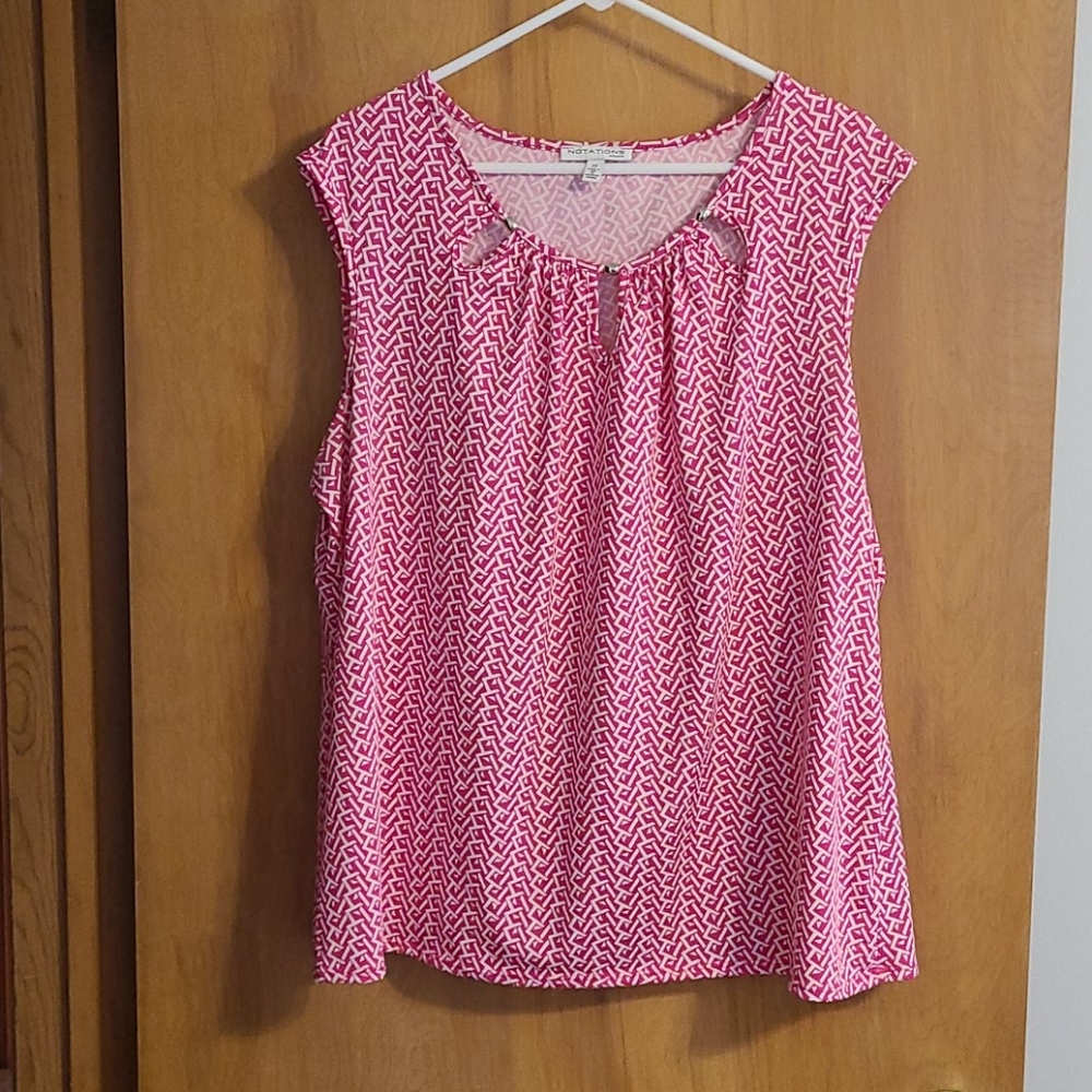 Hot Pink Blouse Tank
